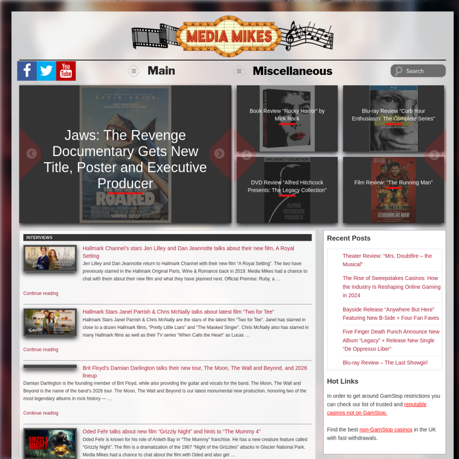 mediamikes.com homepage screenshot