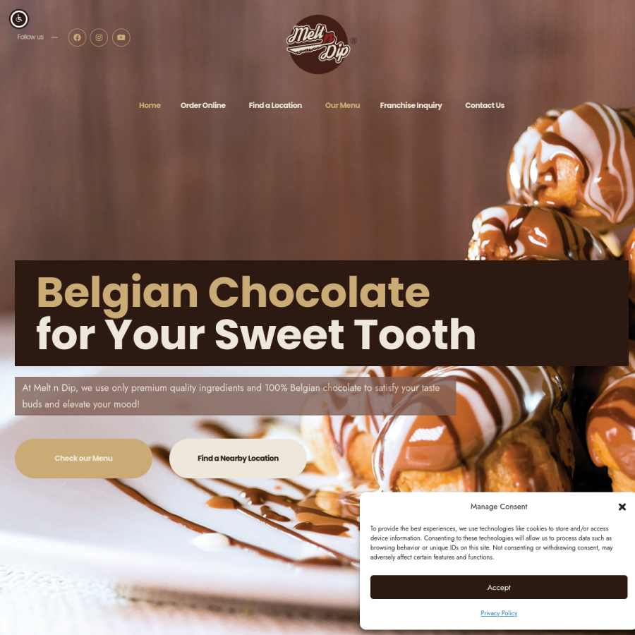 meltndip.com homepage screenshot