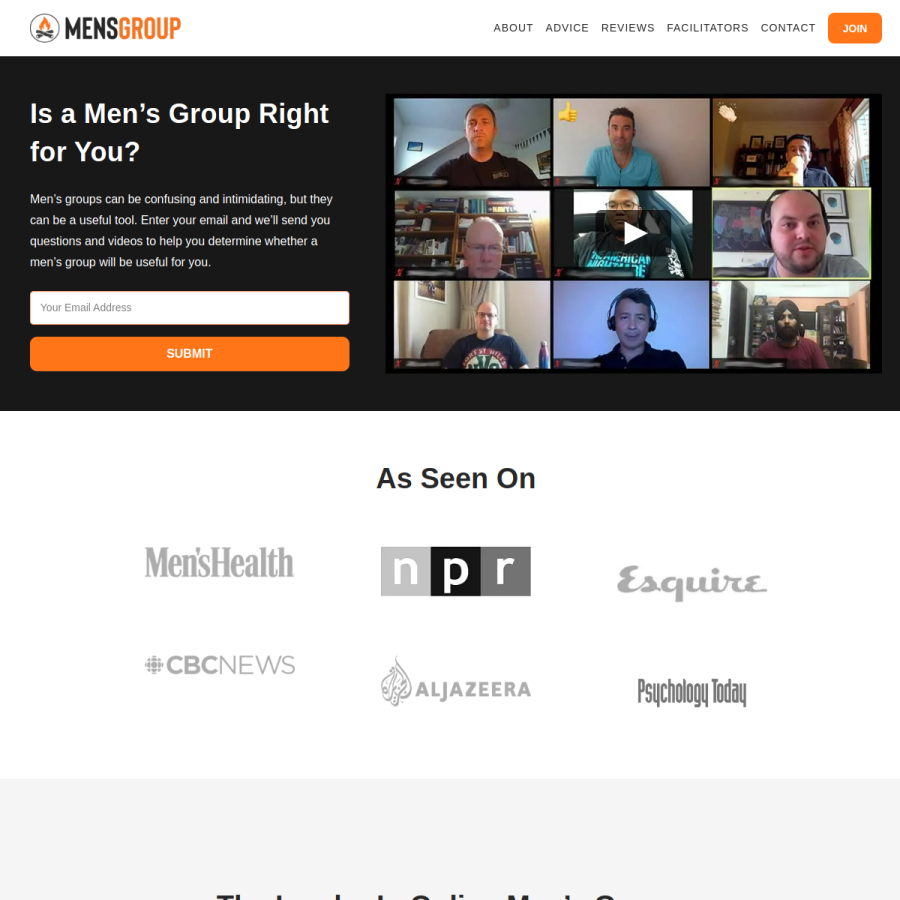 mensgroup.com homepage screenshot