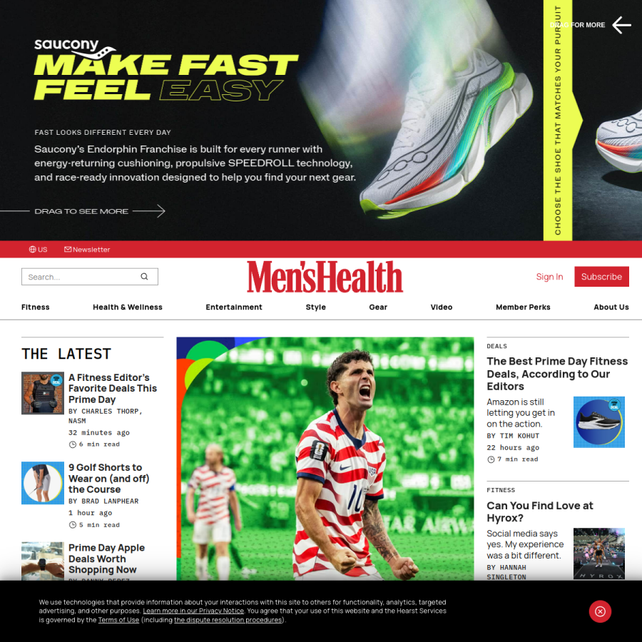 menshealth.com homepage screenshot