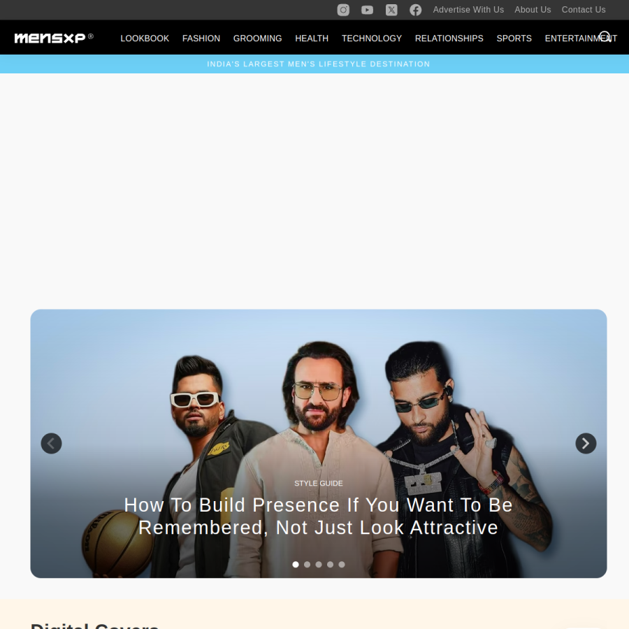 mensxp.com homepage screenshot