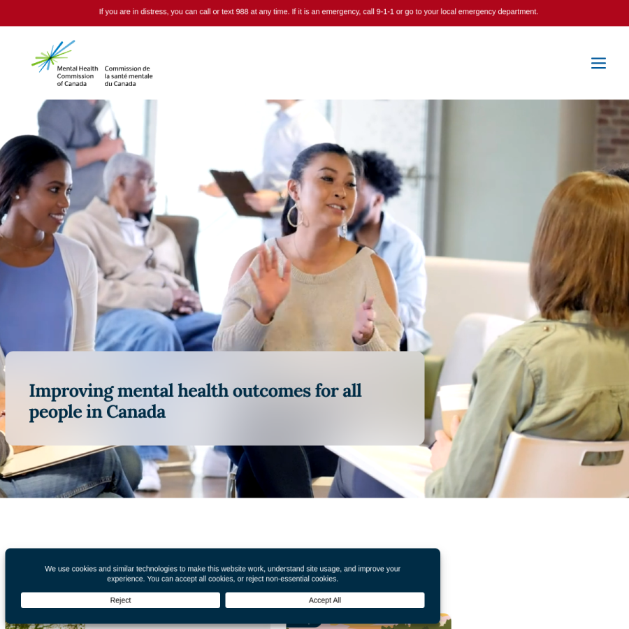 mentalhealthcommission.ca homepage screenshot