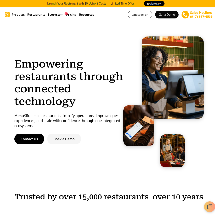 menusifu.com homepage screenshot