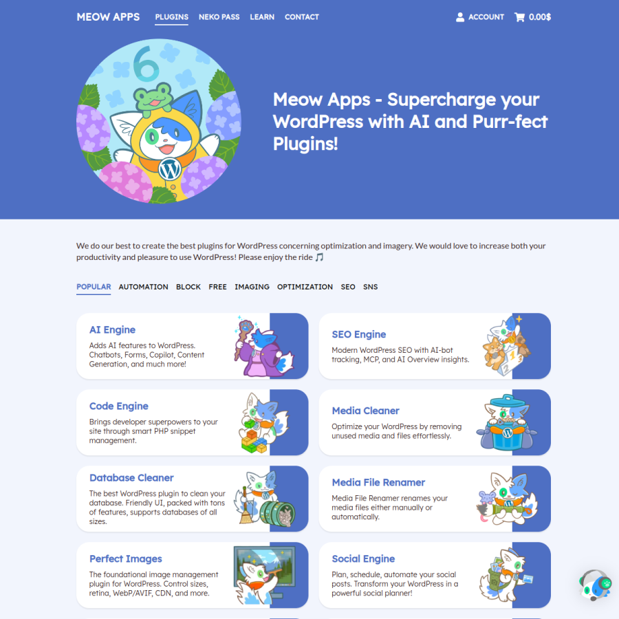 meowapps.com homepage screenshot