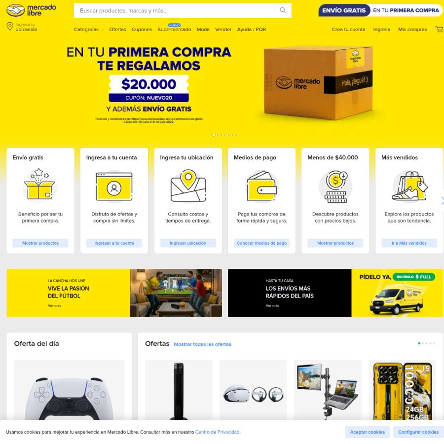 mercadolibre.com.co homepage screenshot