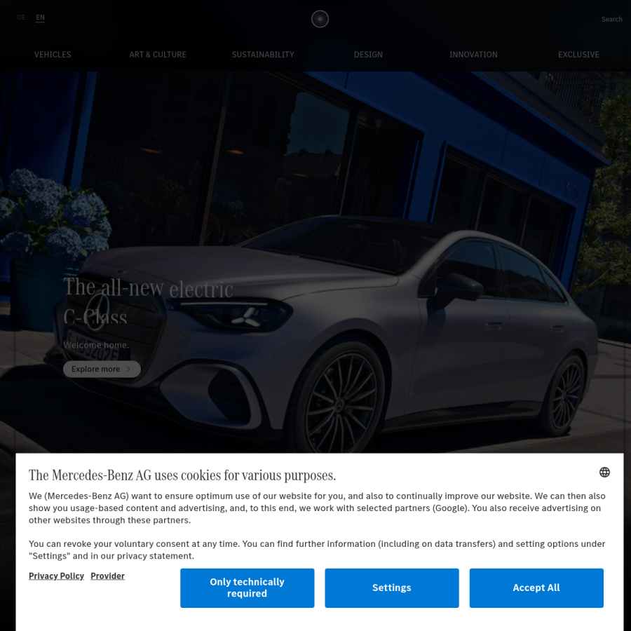 mercedes-benz.com homepage screenshot
