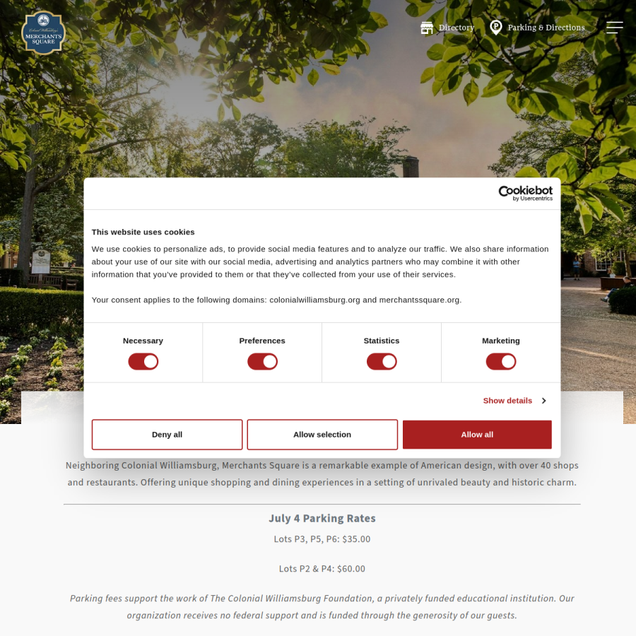 merchantssquare.org homepage screenshot