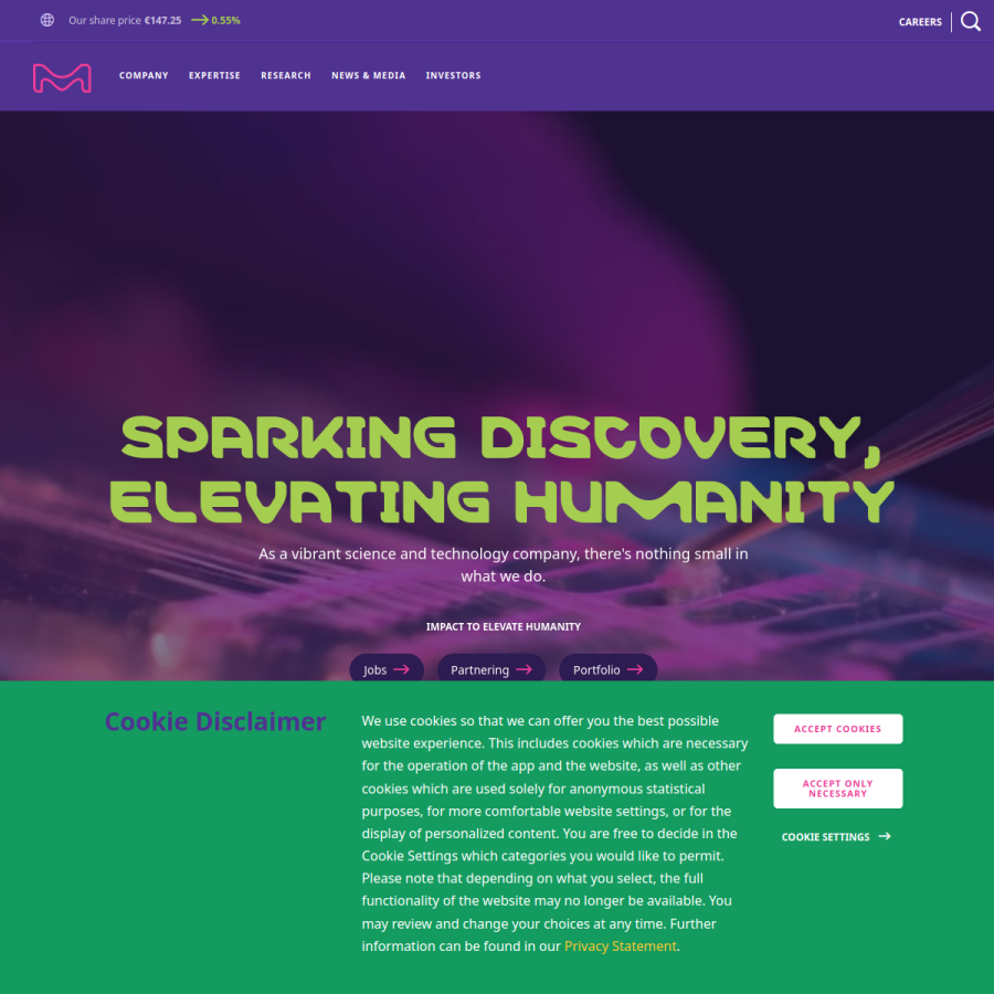 merckgroup.com homepage screenshot