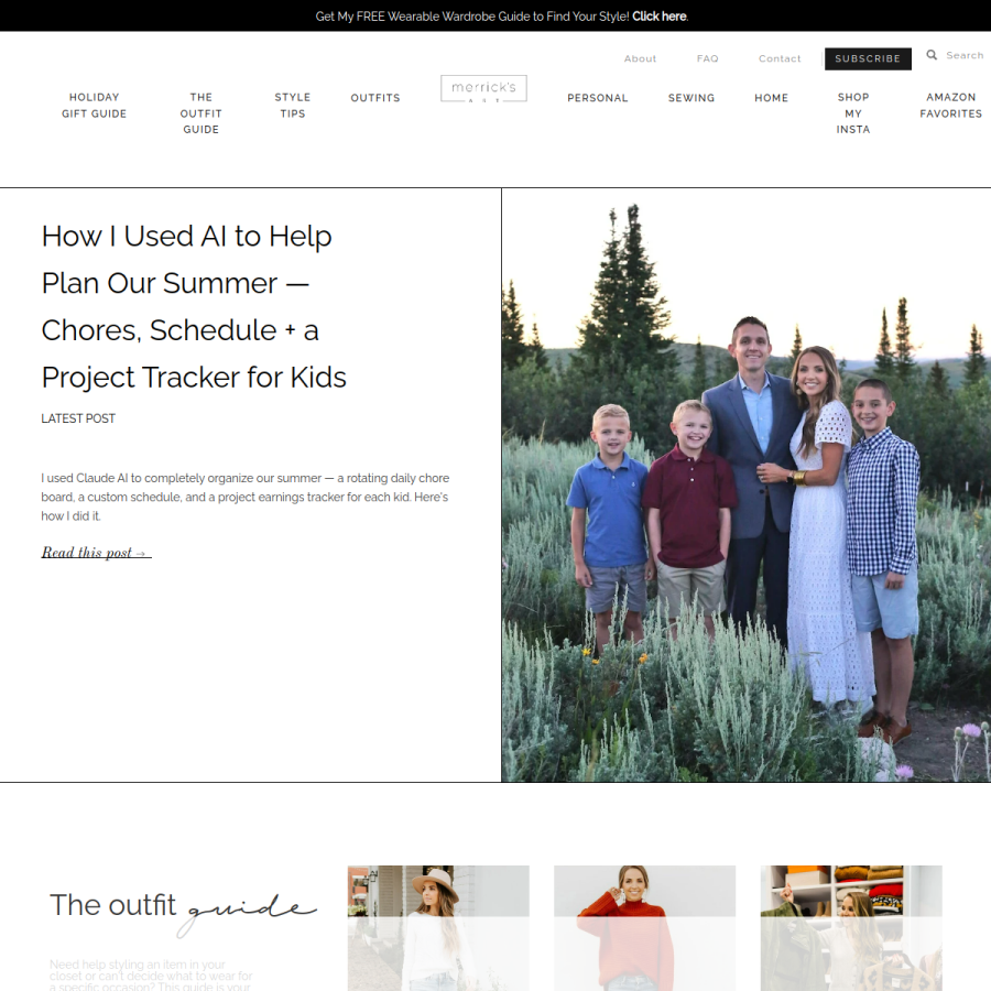 merricksart.com homepage screenshot