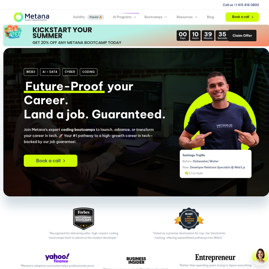 metana.io homepage screenshot