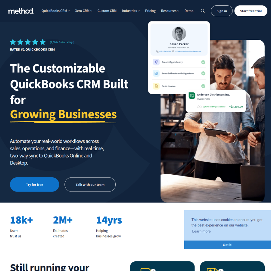 method.me homepage screenshot