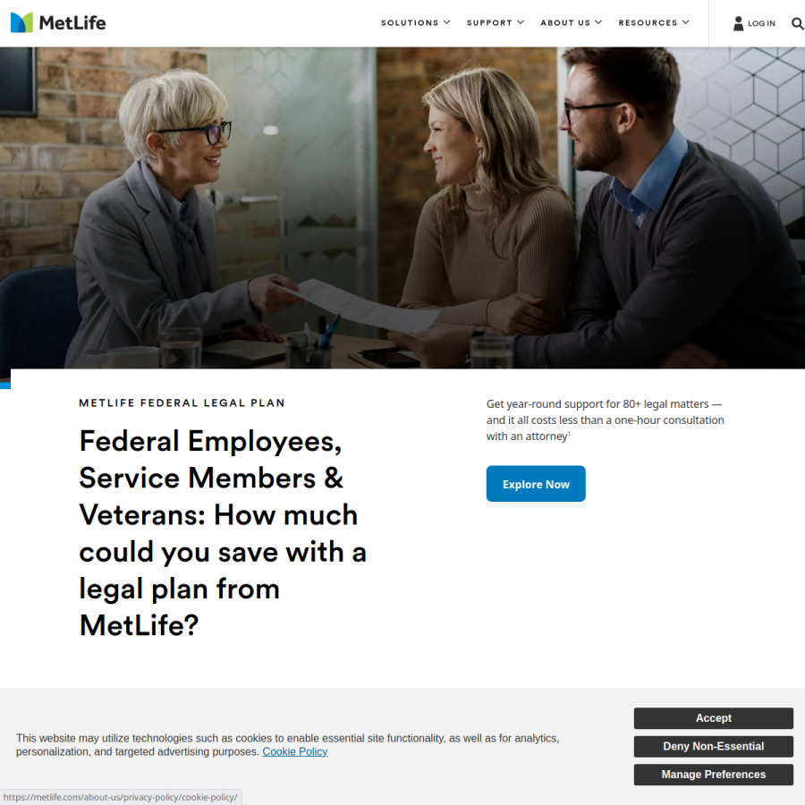 metlife.com homepage screenshot