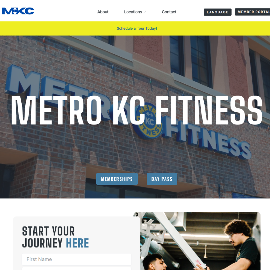 metrokcfitness.com homepage screenshot