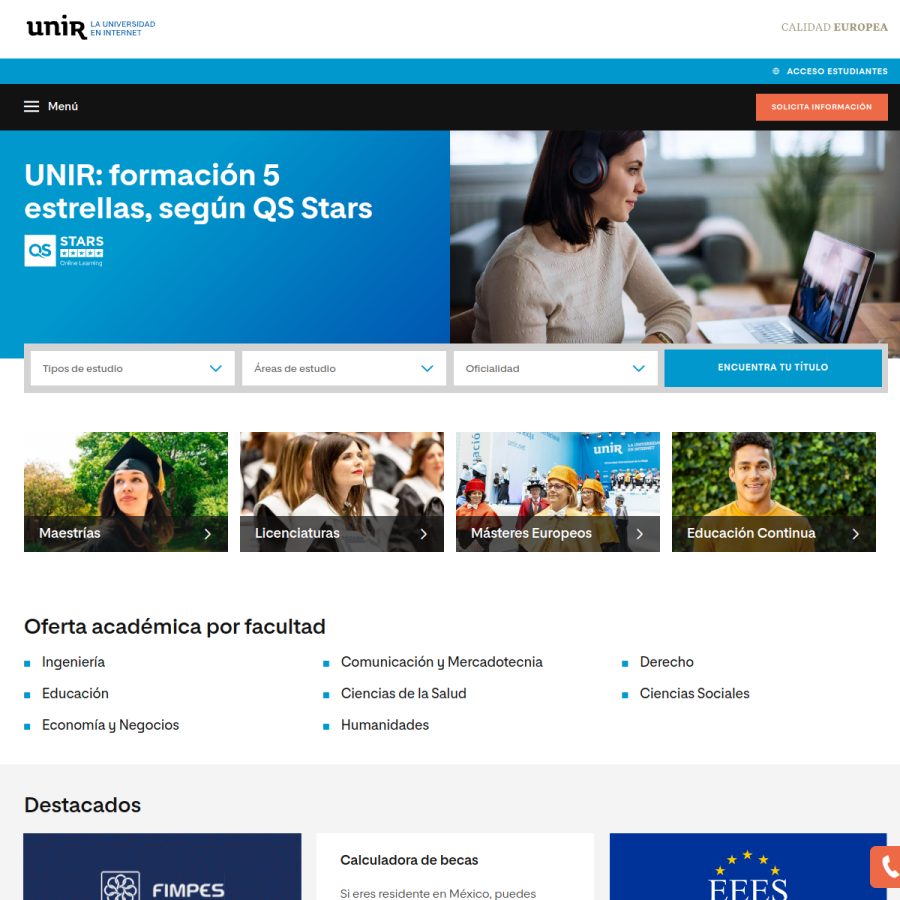 mexico.unir.net homepage screenshot