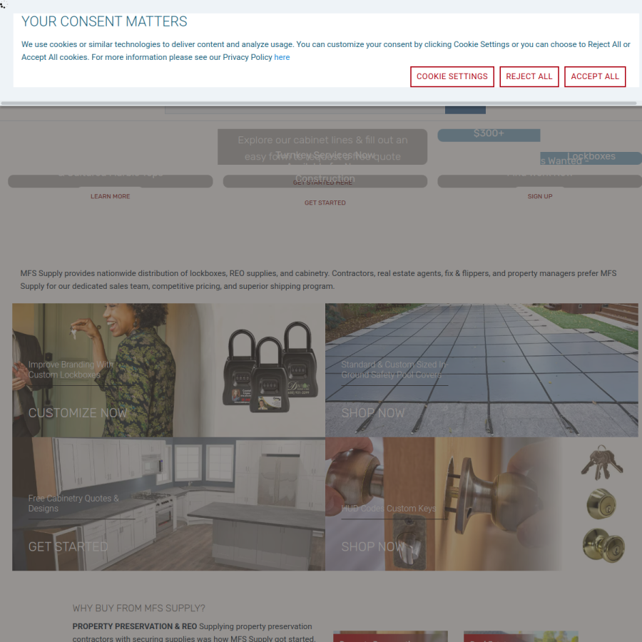 mfssupply.com homepage screenshot