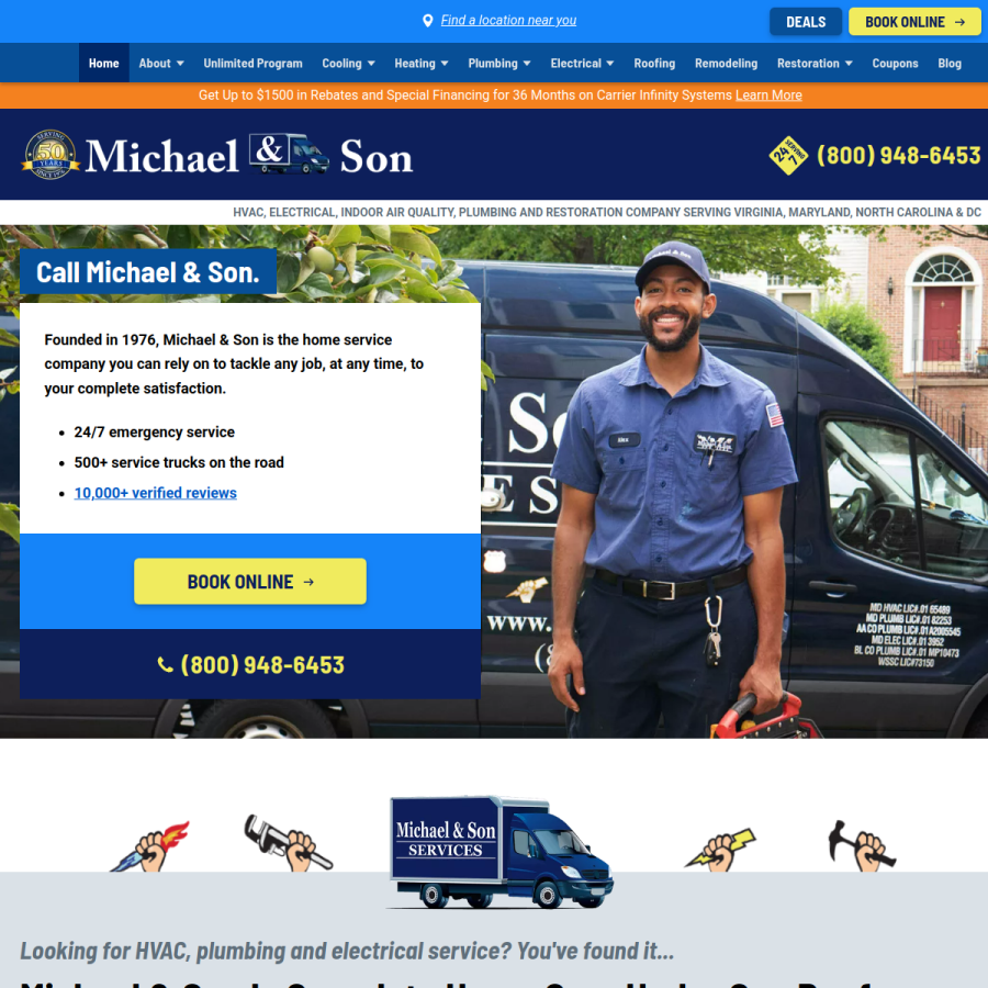 michaelandson.com homepage screenshot