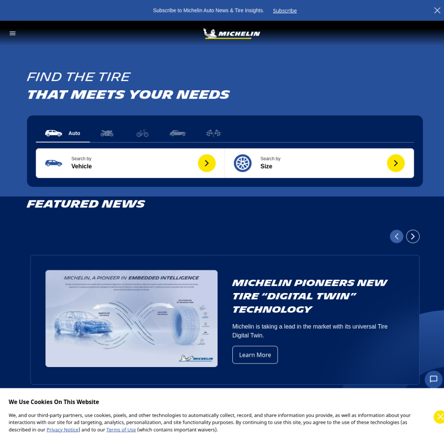 michelinman.com homepage screenshot