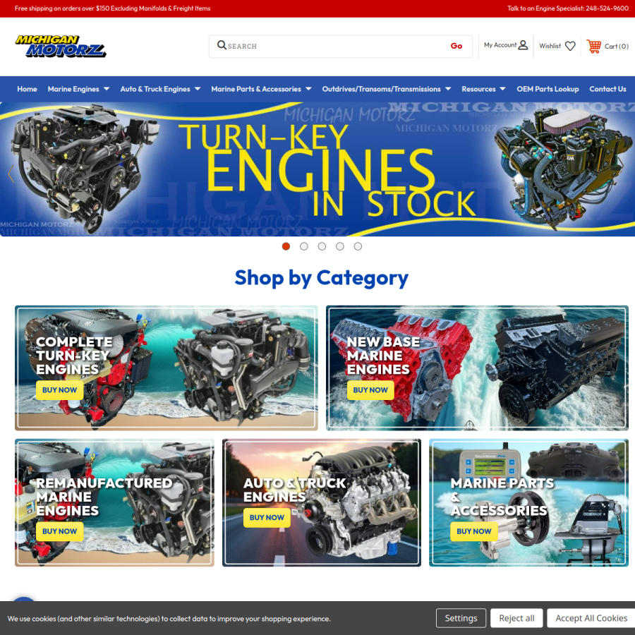 michiganmotorz.com homepage screenshot