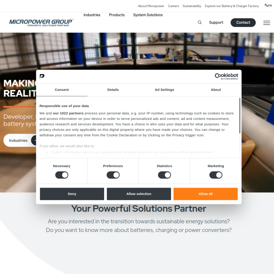 micropower-group.com homepage screenshot