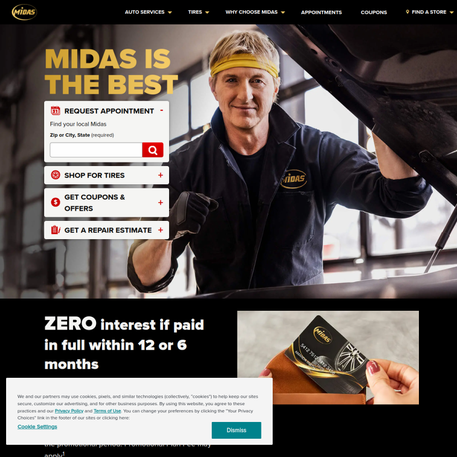 midas.com homepage screenshot