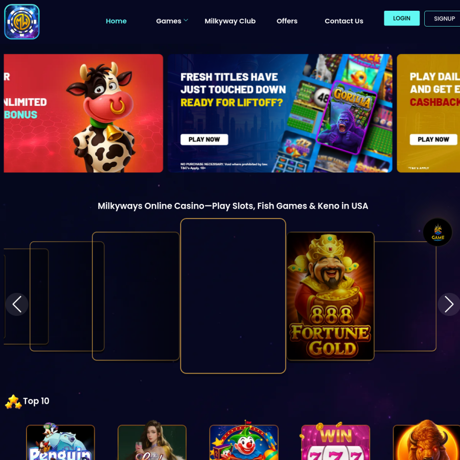 milkyways.com homepage screenshot
