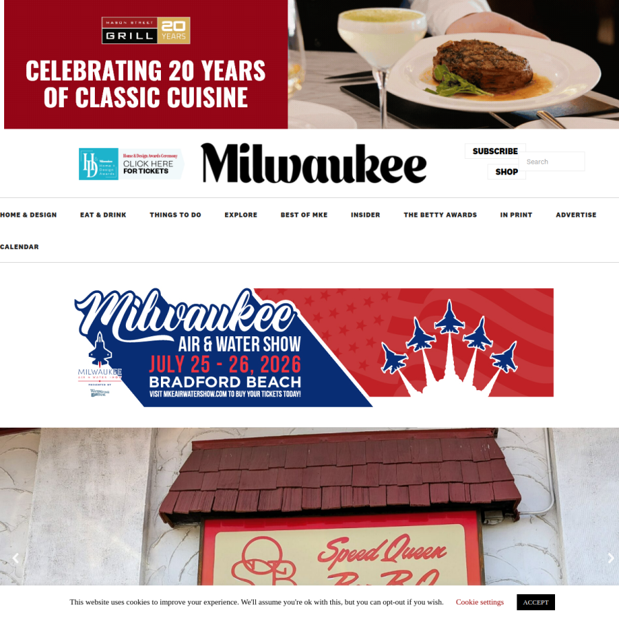 milwaukeemag.com homepage screenshot