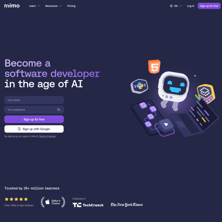 mimo.org homepage screenshot