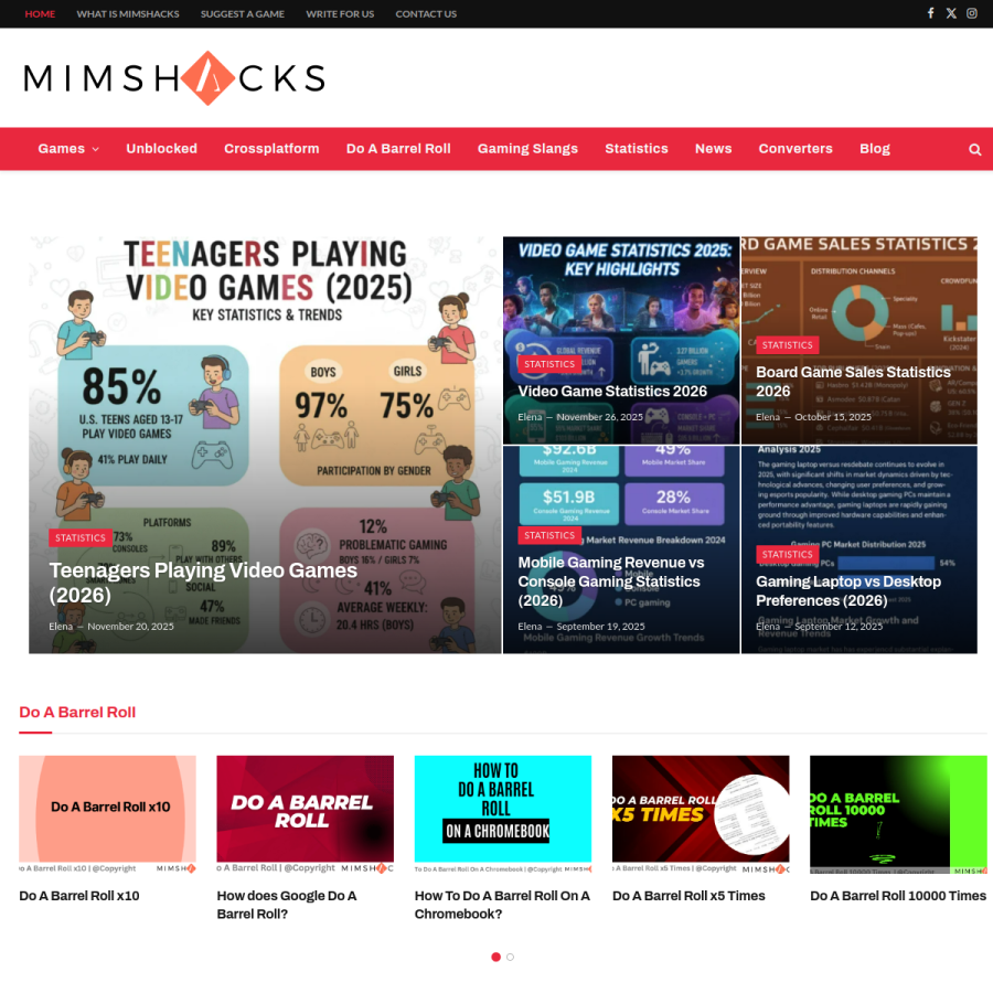 mimshacks.com homepage screenshot
