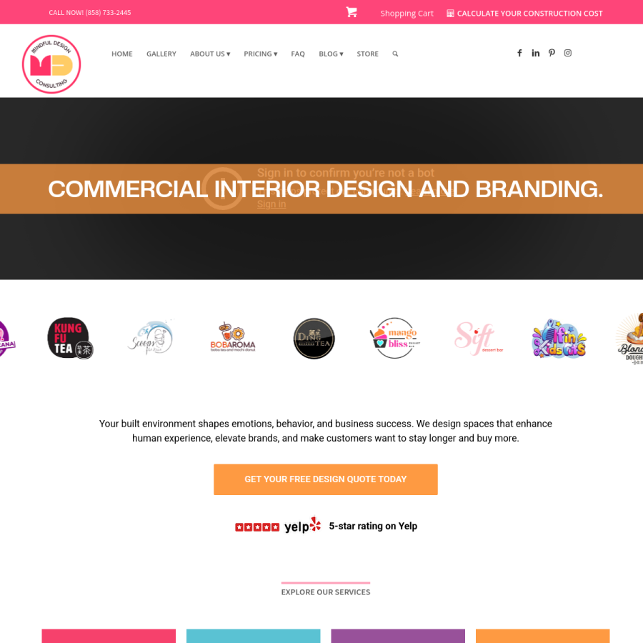 mindfuldesignconsulting.com homepage screenshot