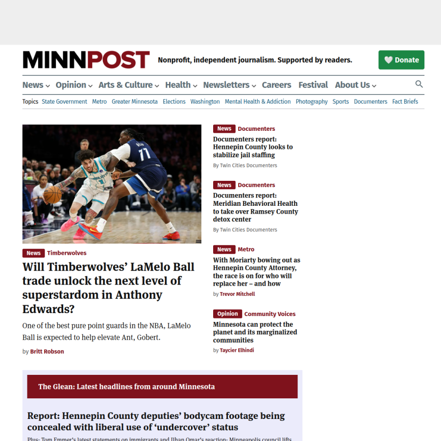minnpost.com homepage screenshot