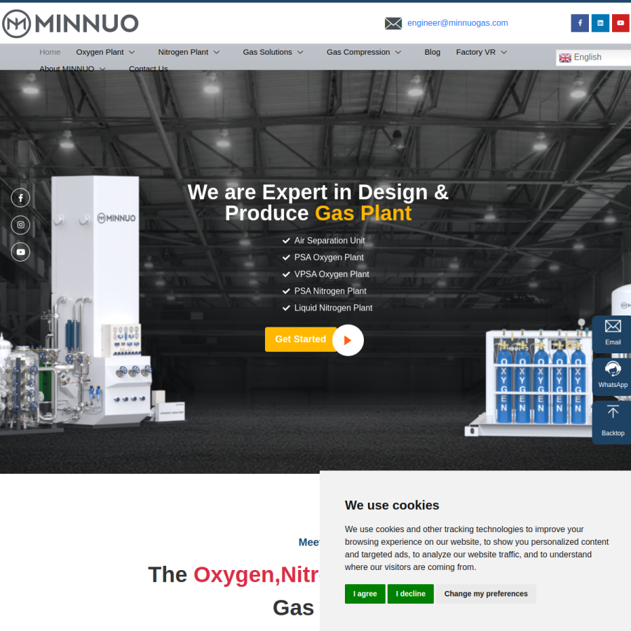minnuogas.com homepage screenshot