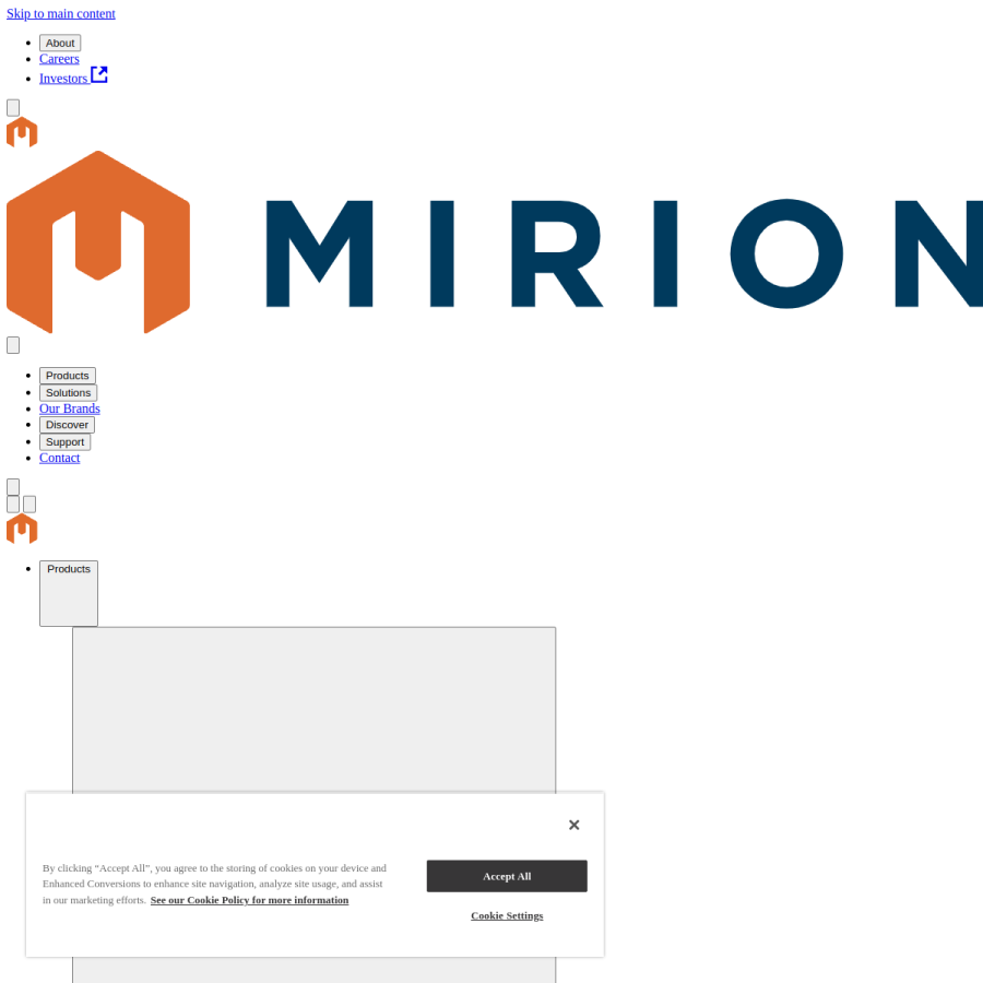 mirion.com homepage screenshot