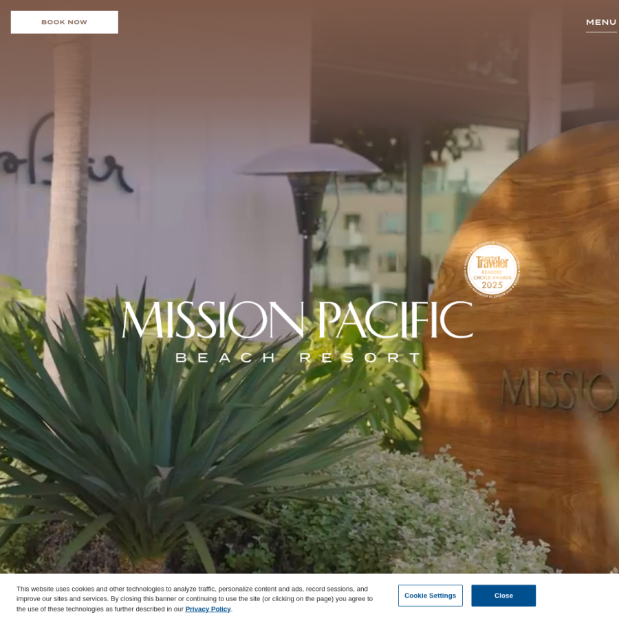 missionpacifichotel.com homepage screenshot