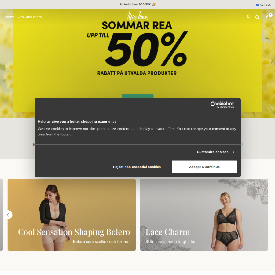 missmary.se homepage screenshot