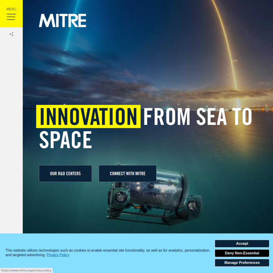 mitre.org homepage screenshot