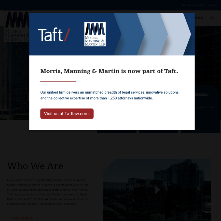 mmmlaw.com homepage screenshot