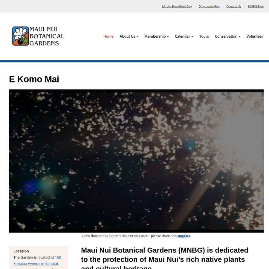 mnbg.org homepage screenshot