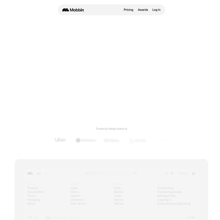 mobbin.com homepage screenshot