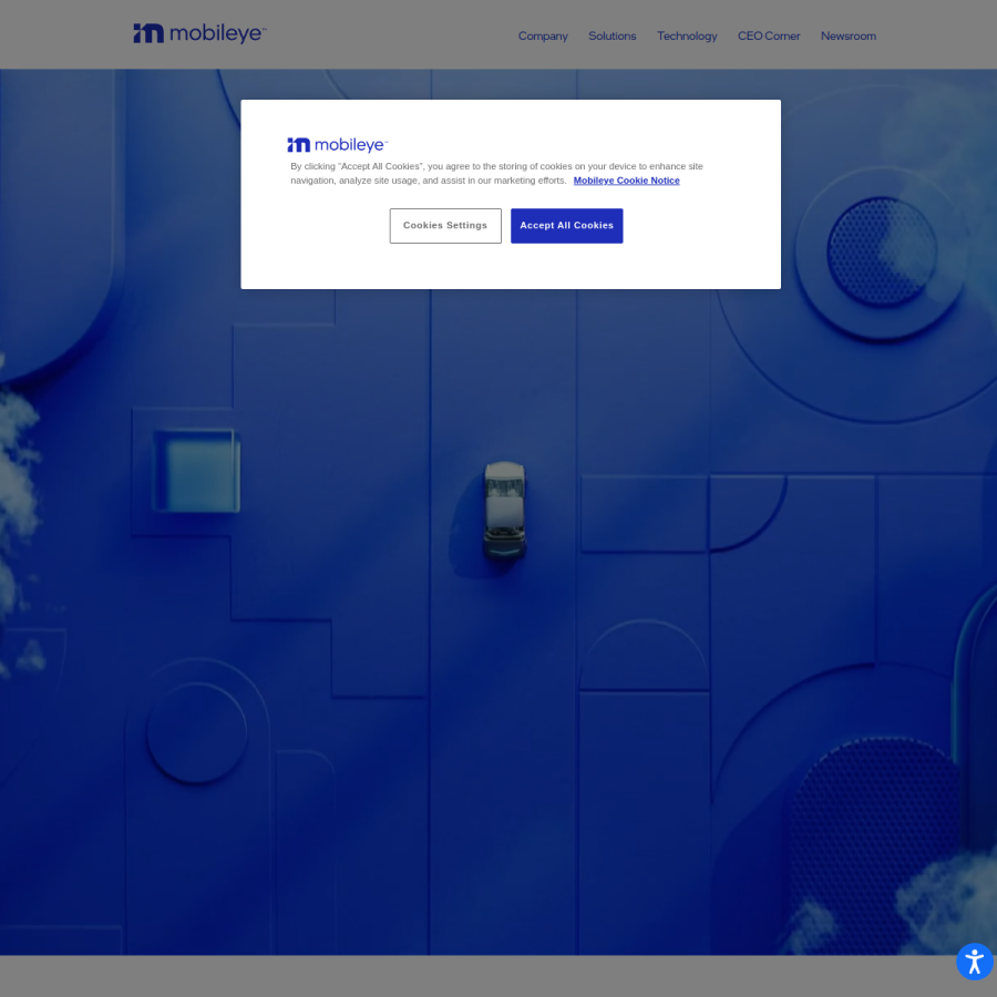 mobileye.com homepage screenshot