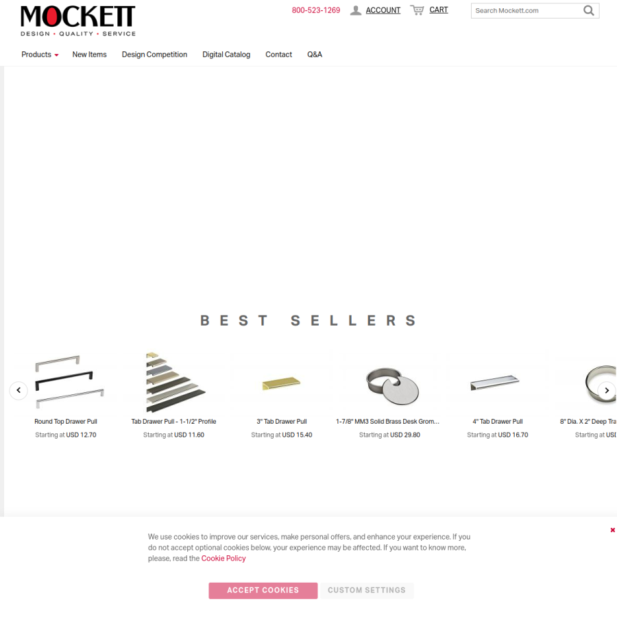 mockett.com homepage screenshot