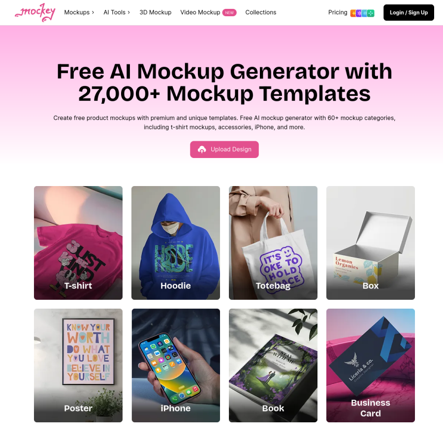 mockey.ai homepage screenshot