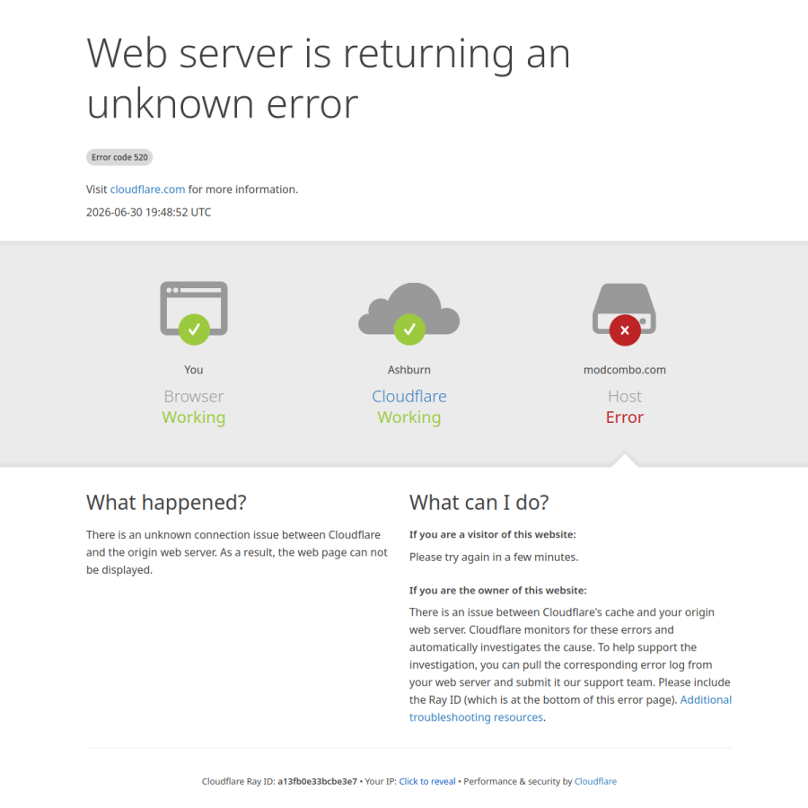 modcombo.com homepage screenshot