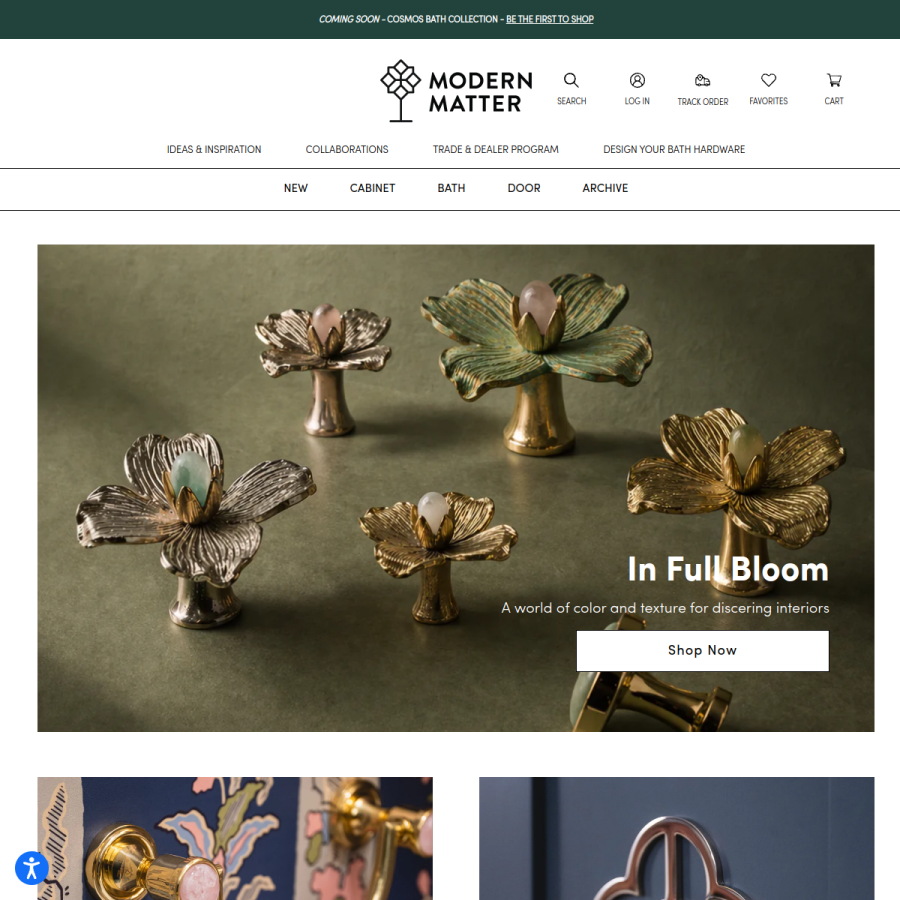 modern-matter.com homepage screenshot