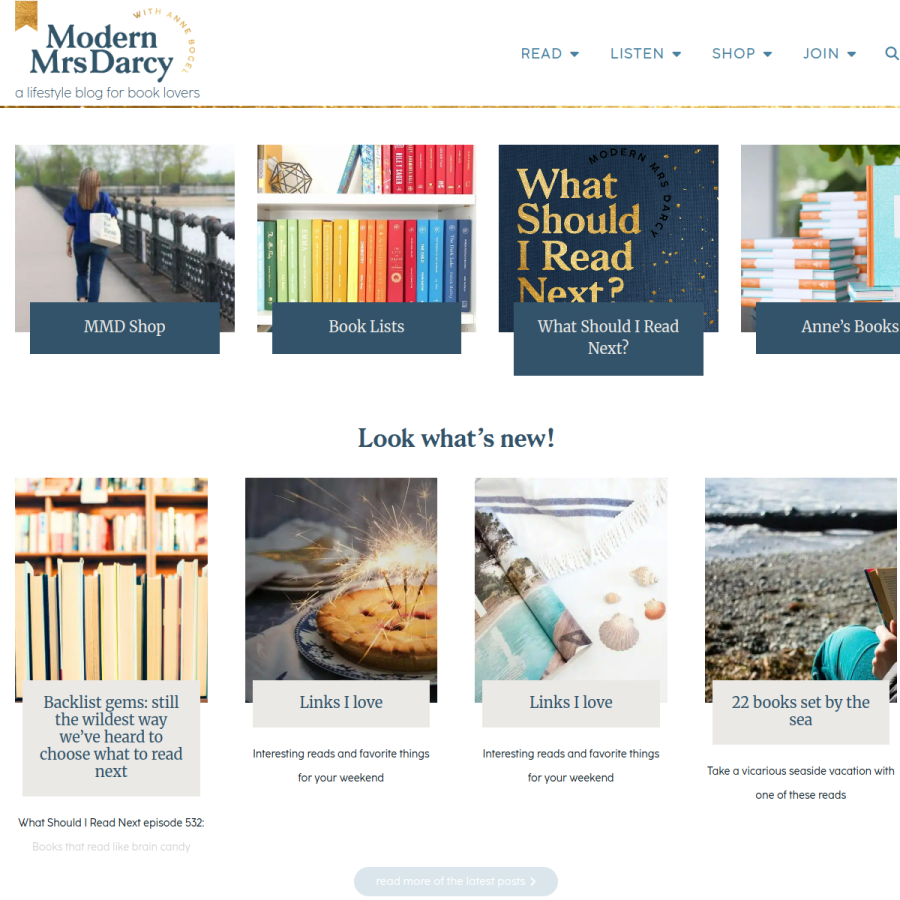 modernmrsdarcy.com homepage screenshot