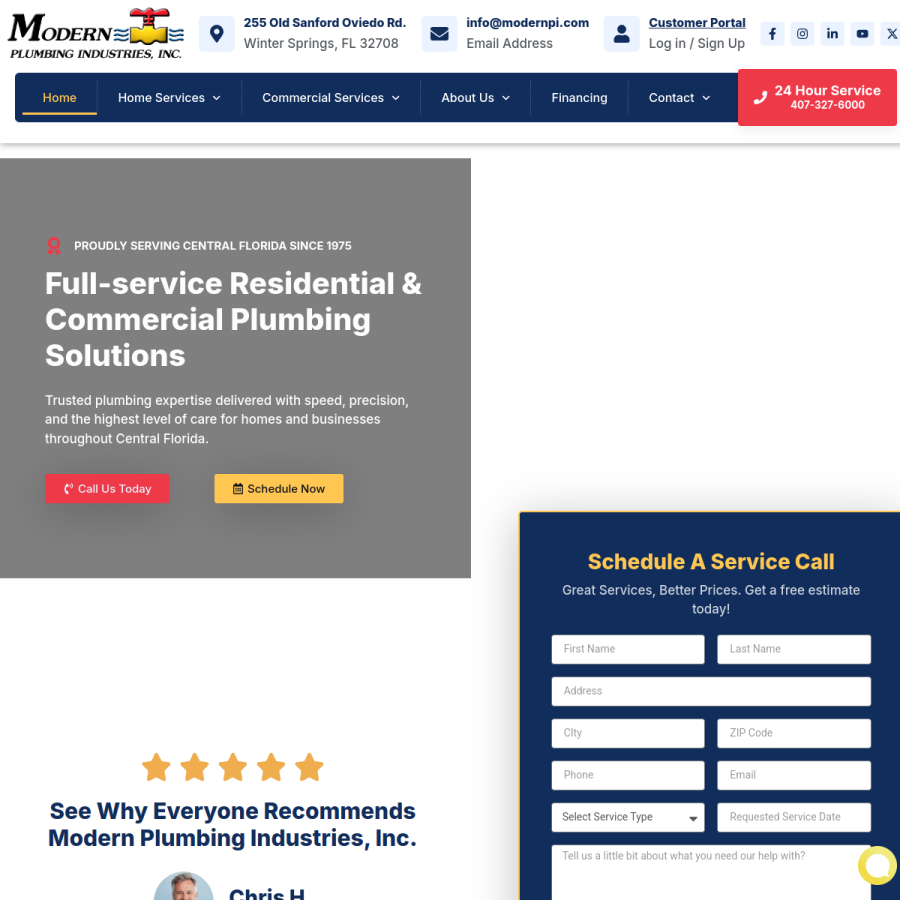 modernpi.com homepage screenshot