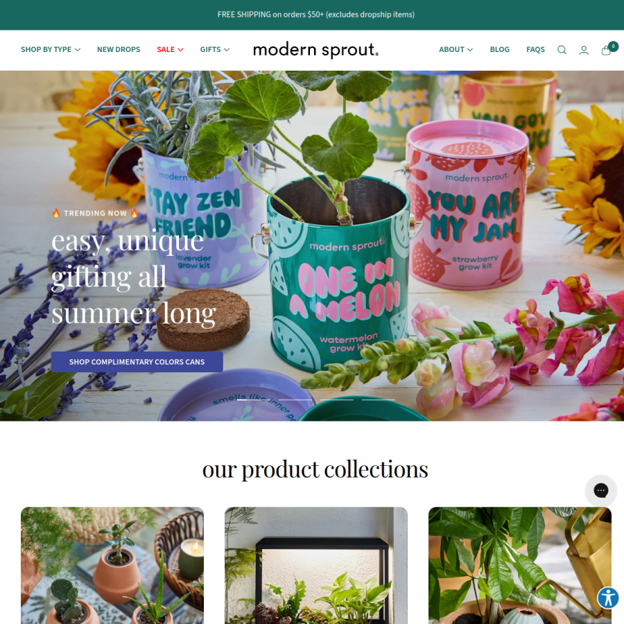 modernsprout.com homepage screenshot