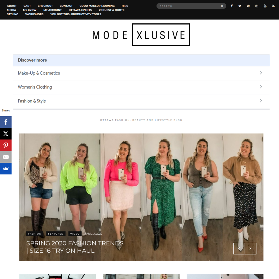 modexlusive.com homepage screenshot
