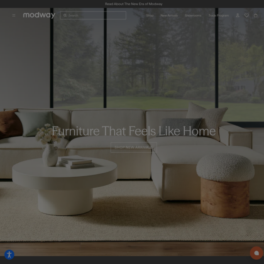 modway.com homepage screenshot
