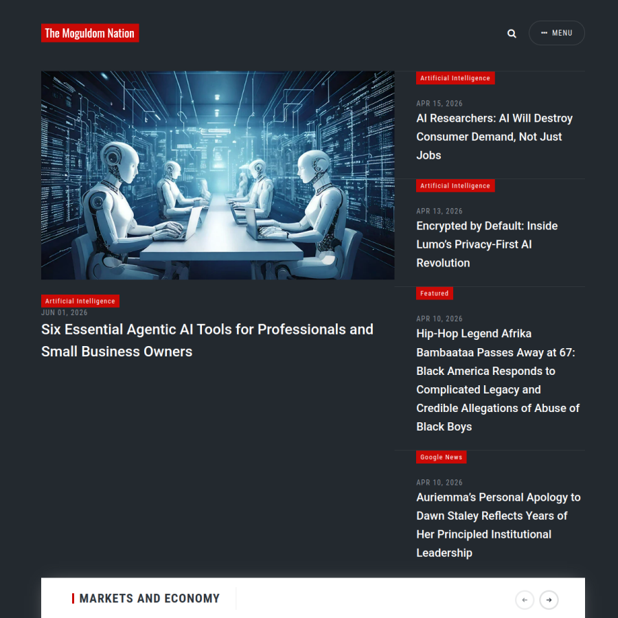 moguldom.com homepage screenshot