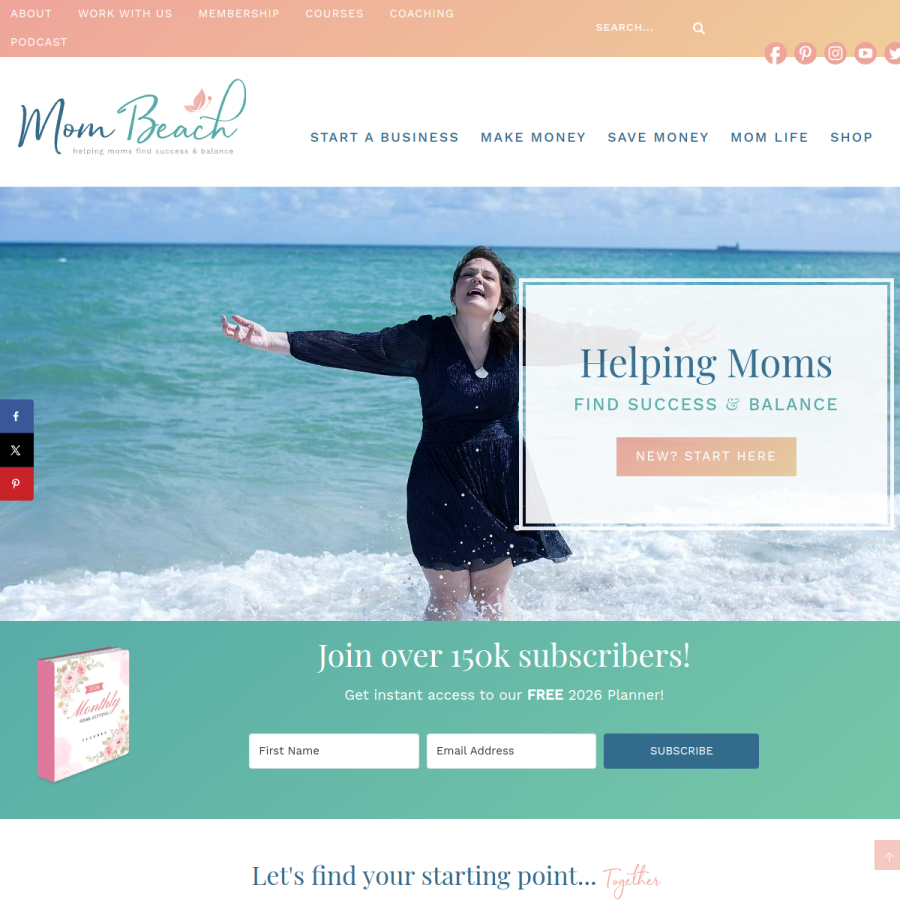 mombeach.com homepage screenshot